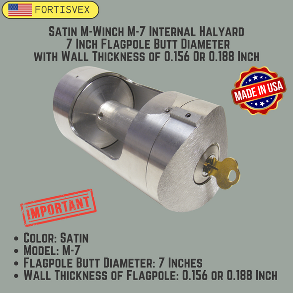 Flagpoles and Hardware - Internal Halyard Parts and Accessories - M-Winch -  Page 1 - FORTISVEX