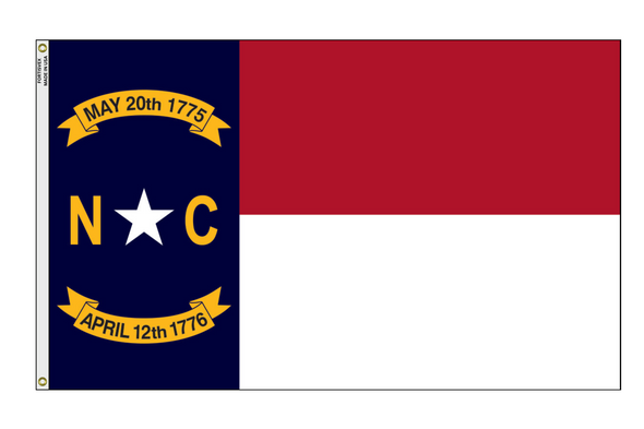 North Carolina 2x3 Feet Nylon State Flag Made in USA
