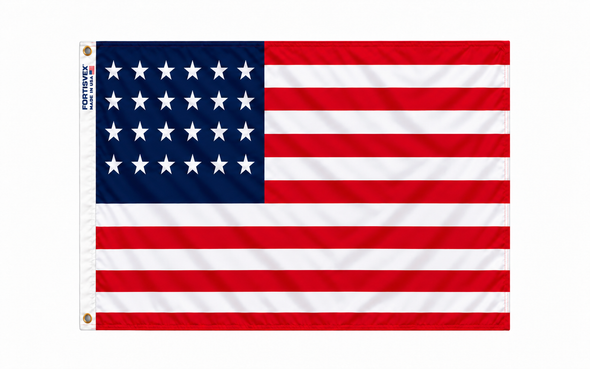 FORTISVEX 24 Star U.S. Flag 5x8 Feet Nylon - Made in USA with Brass Grommets