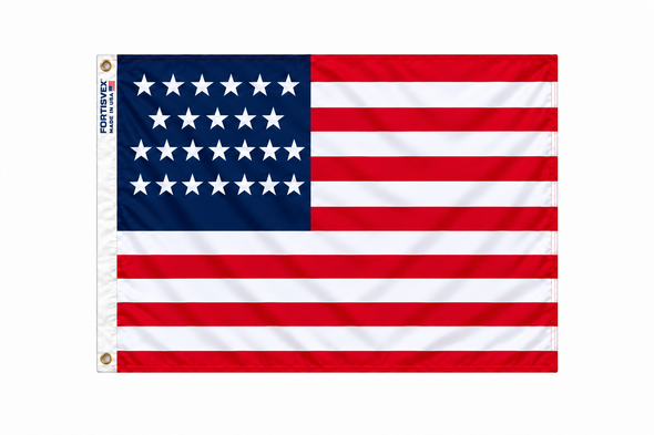 FORTISVEX 25 Star U.S. Flag 4x6 Feet Nylon - Made in USA with Brass Grommets