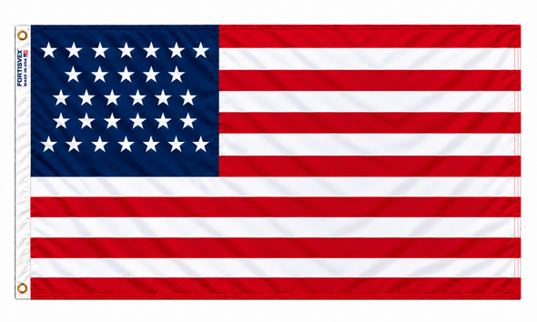 FORTISVEX 31 Star U.S. Flag 3x5 Feet Nylon - Made in USA with Brass Grommets