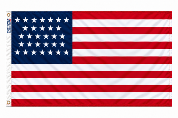 FORTISVEX 31 Star U.S. Flag 4x6 Feet Nylon - Made in USA with Brass Grommets