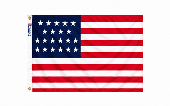 FORTISVEX 21 Star U.S. Flag 5x8 Feet Nylon - Made in USA with Brass Grommets
