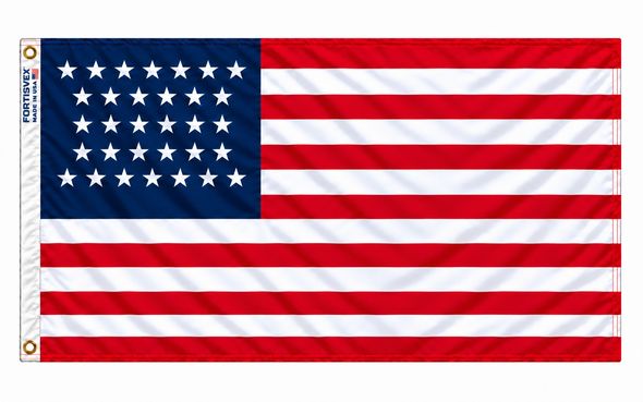 FORTISVEX 32 Star U.S. Flag 5x8 Feet Nylon - Made in USA with Brass Grommets