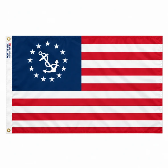 FORTISVEX 30 inches by 48 inches Yacht Ensigns Flag Nylon with Brass Grommets