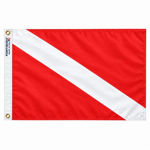FORTISVEX 24 inches by 36 inches Skin Diver Flag Nylon with Brass Grommets