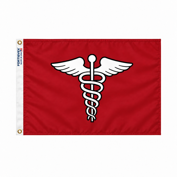 FORTISVEX 12 inches by 18 inches Surgeon Flag Nylon with Brass Grommets