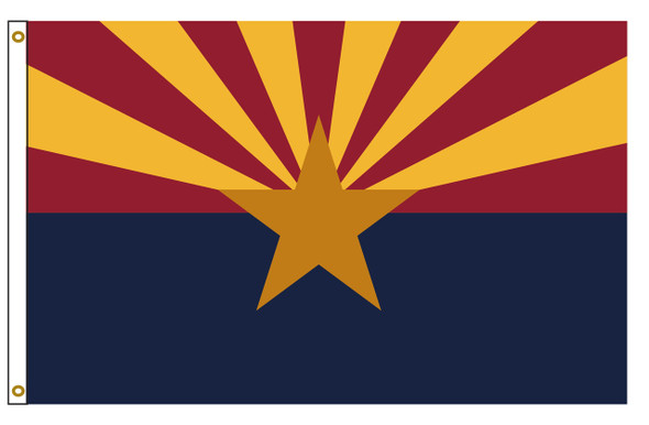 FORTISVEX Arizona nylon state flag illustration with a white heading and two brass grommets
