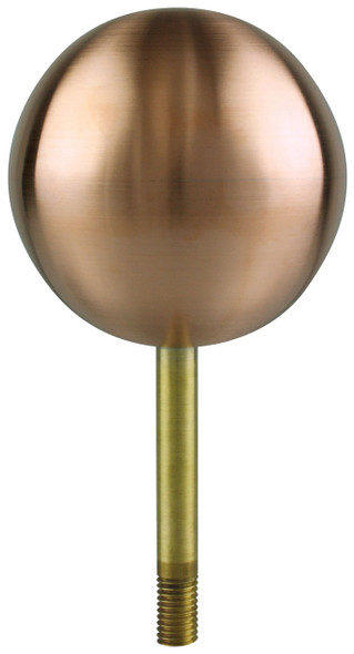 4 Inch Copper Ball Flagpole Ornament 1/2 Inch-13NC Spindle Thread 330091
