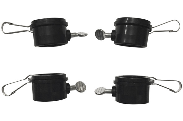 1 Inch Black Rotating Flag Mounting Rings Fits On A Standard 1" Diameter Flag Pole (Qty 4, 1 Inch Black)