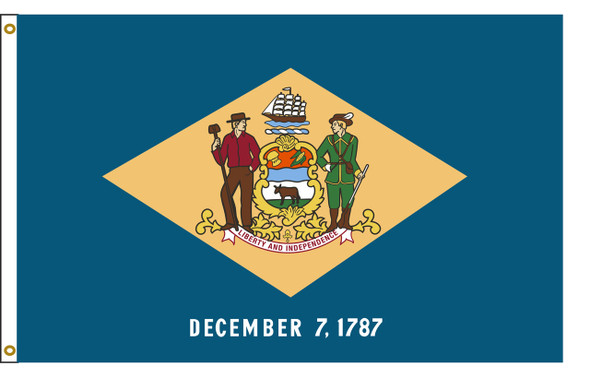 Delaware 5'x8' Nylon State Flag 5ftx8ft
