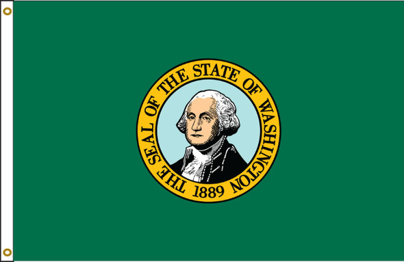 Washington 5 feet by 8 feet Nylon State Flag 5 feet by 8 feet