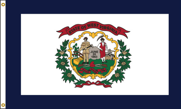 West Virginia 5 feet by 8 feet Nylon State Flag 5 feet by 8 feet