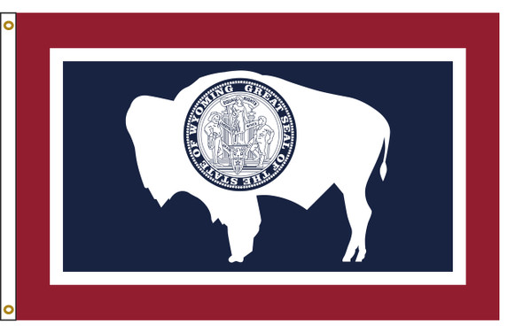 Wyoming 5'x8' Nylon State Flag 5ftx8ft