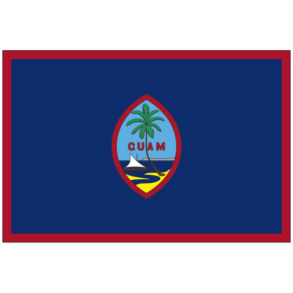 FORTISVEX Guam Nylon Outdoor Flag - 2 by 3 Feet