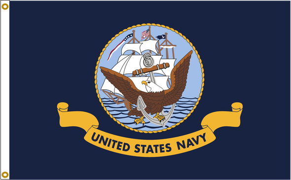 US Navy 4 feet by 6 feet Nylon Flag