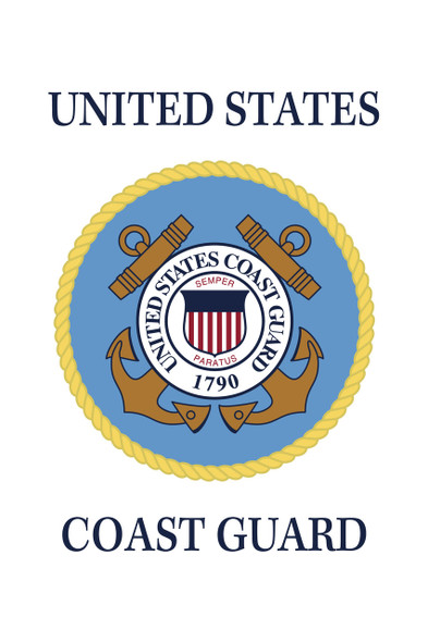 US Coast Guard 18inx12in Nylon Garden Flag
