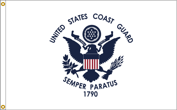 US Coast Guard 6 feet by 10 feet Nylon Flag