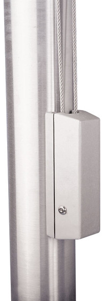 White Cleat Cover Box With Cylinder Lock Fits 3 inches-3.5 inches Pole Diameter 350054