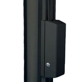 Black Cleat Cover Box With Cylinder Lock Fits 4 inches-12 inches Pole Diameter 350059