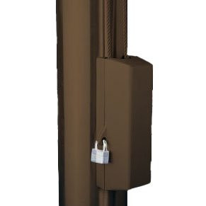 Bronze #313 Cleat Cover Box With Padlock Lock Fits 3 inches-3.5 inches Pole Diameter 350052