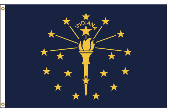 Indiana 8 feet by 12 feet Nylon State Flag 8 feet by 12 feet