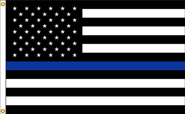 Thin Blue Line US American 2ftx3ft Nylon Flag