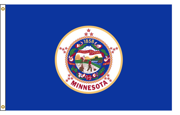 Minnesota 3 feet by 5 feet Nylon State Flag 3 feet by 5 feet