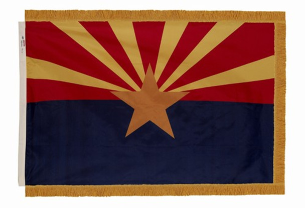 Arizona State Flag 4x6 Feet Indoor Spectramax Nylon by Valley Forge Flag 46242030