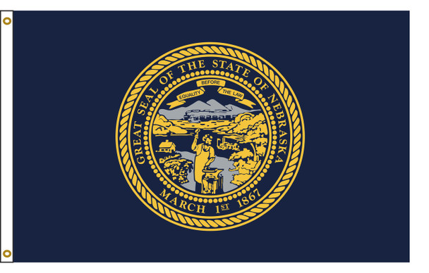 Nebraska 3 feet by 5 feet Nylon State Flag 3 feet by 5 feet