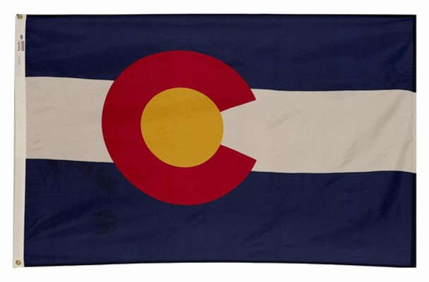 Colorado State Flag 4x6 Feet Spectramax Nylon by Valley Forge Flag 46222060