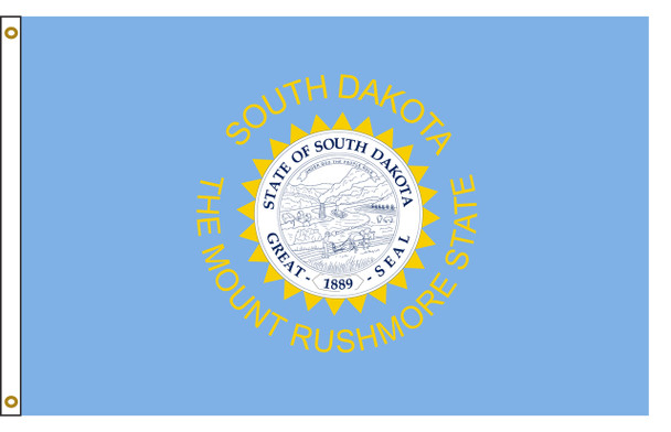 South Dakota 3 feet by 5 feet Nylon State Flag 3 feet by 5 feet