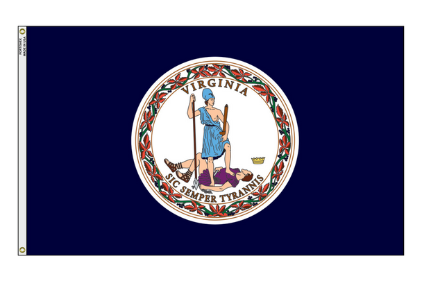 Virginia 3x5 Feet Nylon State Flag Made in USA