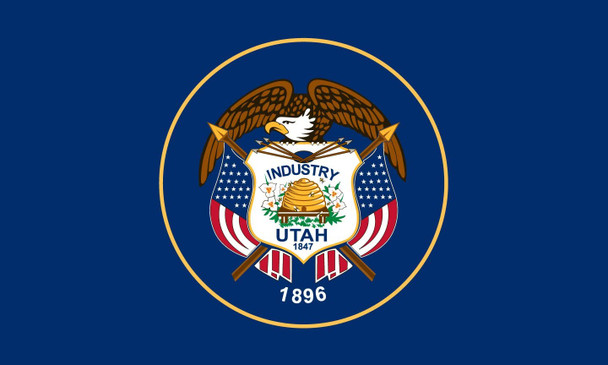 Utah State Flag 2x3 Feet Spectramax Nylon by Valley Forge Flag 23232440