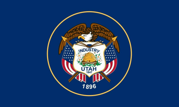 Utah State Flag 6x10 Feet Spectramax Nylon by Valley Forge Flag 60232440