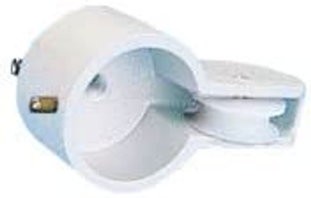 2-3/8 Inch White Cast Aluminum External Halyard Stationary Single Pulley Flagpole Truck OT Series 340069