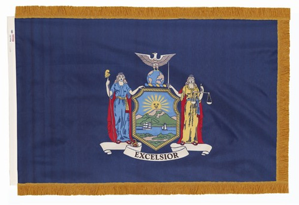 New York State Flag 3x5 Feet Indoor Spectramax Nylon by Valley Forge Flag 35242320