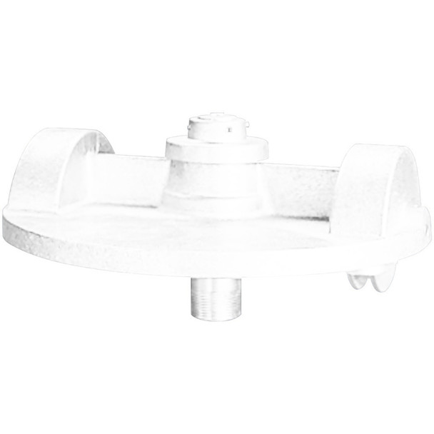 Painted White Extra Heavy-Duty External Halyard Revolving Double Pulley Up to 12-3/4 Inches Flagpole Truck 1-1/4 Inch NPT Threading Aluminum Spindle Truck XHDT 340164