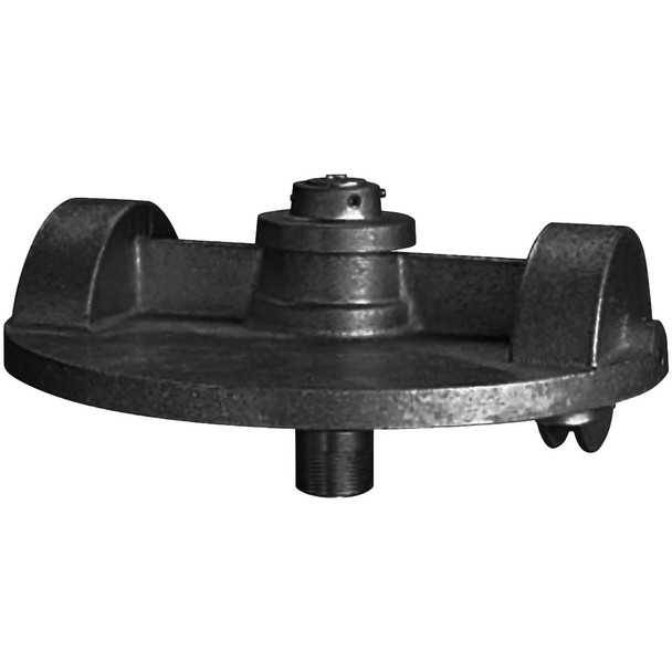 Painted Black Extra Heavy-Duty External Halyard Revolving Double Pulley Up to 12-3/4 Inches Flagpole Truck 1-1/4 Inch NPT Threading Stainless Steel Spindle Truck XHDT-SS 340167