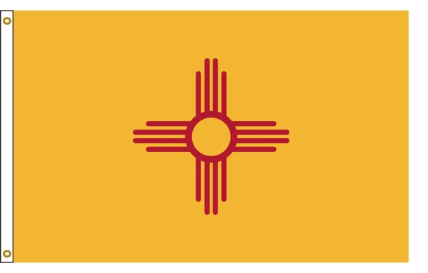 FORTISVEX New Mexico nylon state flag illustration with a white heading and two brass grommets