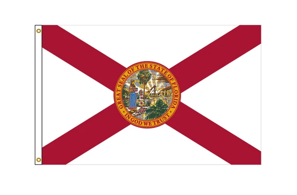 Florida 5 feet by 8 feet Nylon State Flag 5 feet by 8 feet