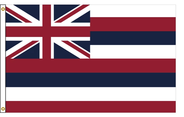 Hawaii 5 feet by 8 feet Nylon State Flag 5 feet by 8 feet