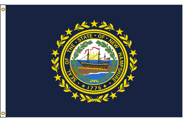 New Hampshire 5 feet by 8 feet Nylon State Flag 5 feet by 8 feet