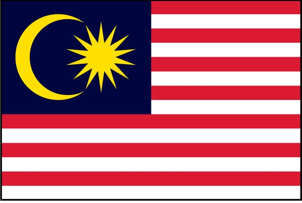 Malaysia flag design — product illustration, not a photograph or size-specific construction detail.