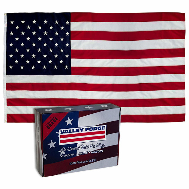 Perma-Nyl 2 1/2'x4' Nylon U.S. Flag By Valley Forge Flag 24211000