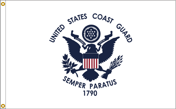 US Coast Guard 6 feet by 10 feet Nylon Flag