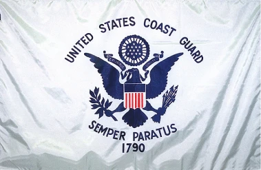 US Coast Guard 8 feet by 12 feet Nylon Flag
