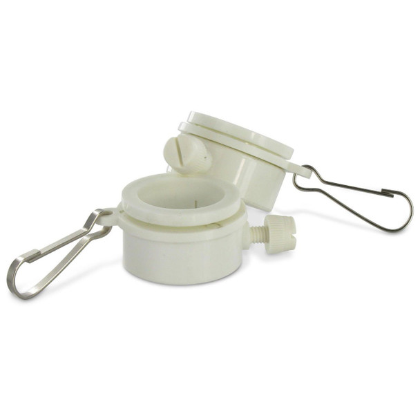 1.25 Inch White Rotating Flag Mounting Rings 1-1/4 inches