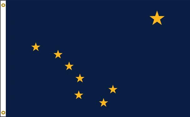 Alaska 6 feet by 10 feet Nylon State Flag 6 feet by 10 feet