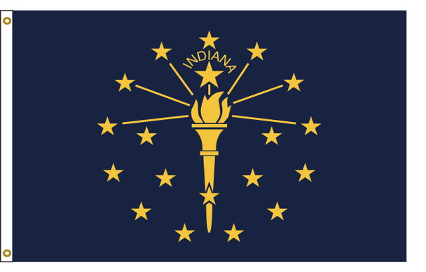 Indiana 6 feet by 10 feet Nylon State Flag 6 feet by 10 feet